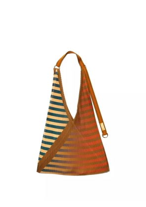 MULTITUDES BAGS pleated striped tote bag - Neutrals