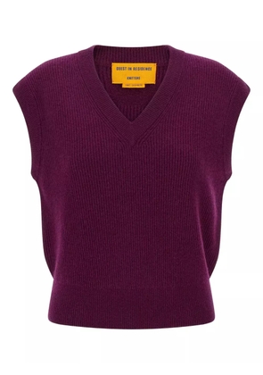 Guest In Residence ribbed V-neck vest - Red