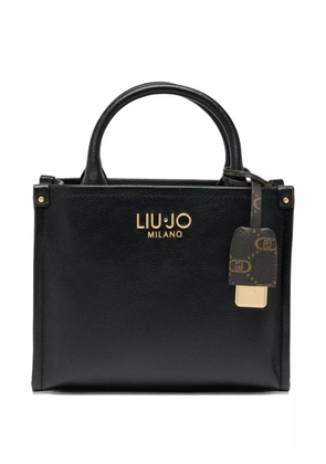 LIU JO small logo-plaque tote bag - Black