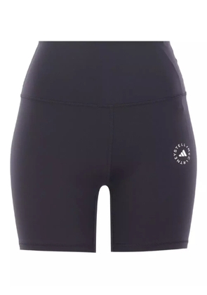 adidas by Stella McCartney logo-embellished high-waisted shorts - Black