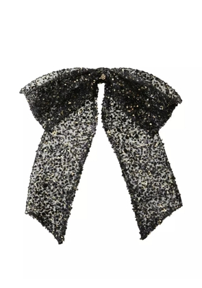 Maison Michel sequin-embellished bow tie - Black