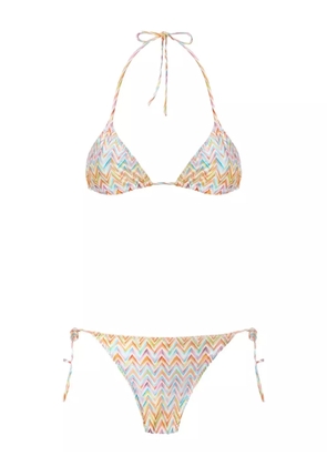 Missoni chevron-pattern bikini - Brown