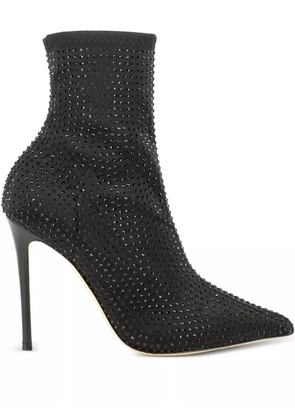 Ninalilou 105mm crystal-embellished pointed-toe boots - NERO
