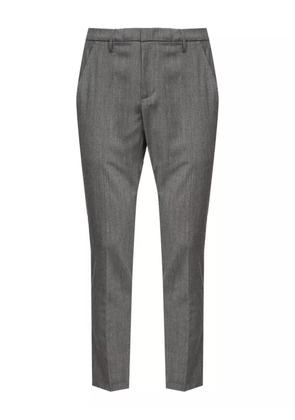DONDUP logo-plaque trousers - Grey