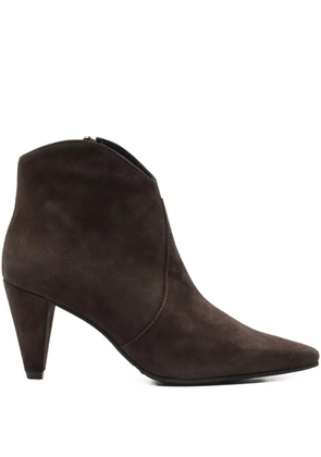 Evaluna 80mm pointed-toe heeled ankle boots - Brown