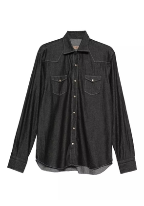 Barba cotton pocketed shirt - Black