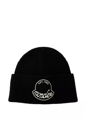 Moncler logo-patch beanie - Black