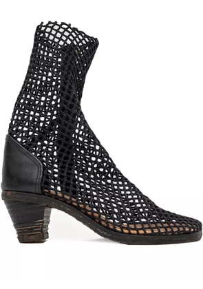 VERDURA SHOES Bitta netted heeled boots - Blue