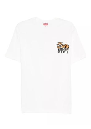 Kenzo tiger-embroidered T-shirt - White