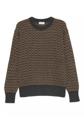 Piacenza Cashmere geometric-pattern wool sweater - Blue