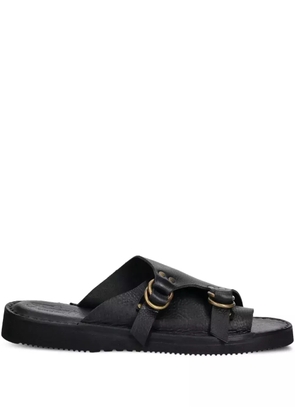 Fracap buckle-detail leather sandals - Black