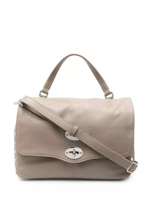Zanellato stud -detail leather shoulder bag - Neutrals