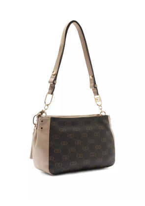 LIU JO medium monogram tassel shoulder bag - Brown