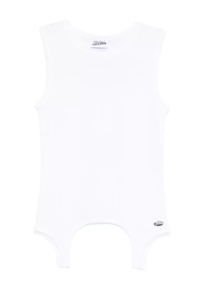 Jean Paul Gaultier appliqué-detail cotton top - White