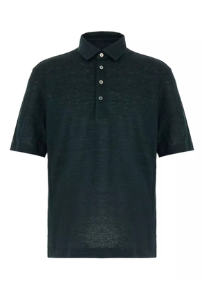 Zegna linen buttoned polo shirt - Green