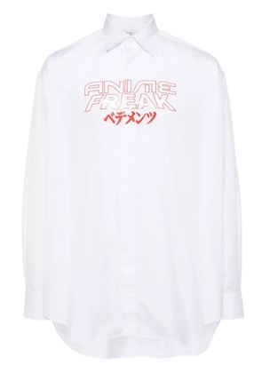 VETEMENTS Anime Freak cotton shirt - White