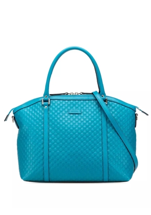 Gucci Pre-Owned 2016-2025 Large Microguccissima Dome satchel - Blue