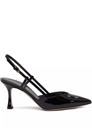 Ninalilou 70mm Mya slingback patent-leather pumps - Black