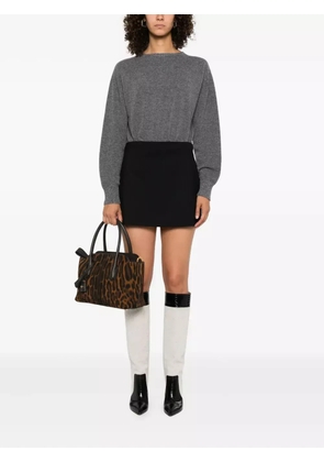 TWINSET metallic-effect trim sweater - Grey