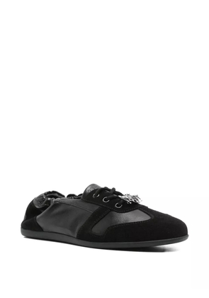 3juin Olly elastic-top lace-up flats - Black