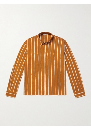 POST-IMPERIAL - Lagos Striped Cotton Shirt - Men - Brown - M