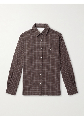 Officine Générale - Younes Checked Cotton-Flannel Shirt - Men - Brown - XS