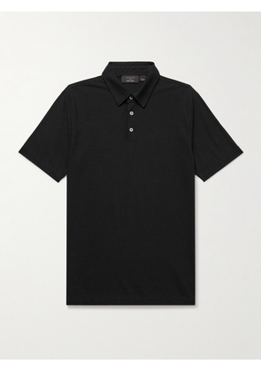 Incotex - Zanone Slim-Fit IceCotton Polo Shirt - Men - Black - IT 44