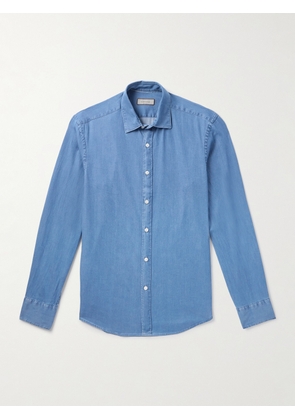 Canali - Cotton-Blend Chambray Shirt - Men - Blue - S