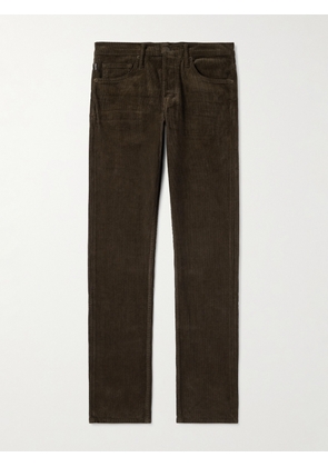 TOM FORD - Slim-Fit Cotton-Blend Corduroy Trousers - Men - Brown - UK/US 30