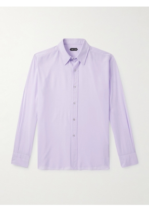 TOM FORD - Cotton-Voile Shirt - Men - Purple - EU 39