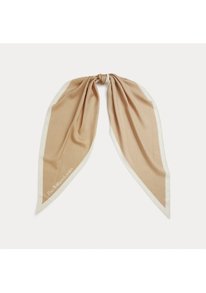 Logo Wool-Silk Diamond Scarf