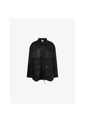 Womens Nensi Dojaka Relaxed-Fit Drawstring Stretch-Cotton Jacket