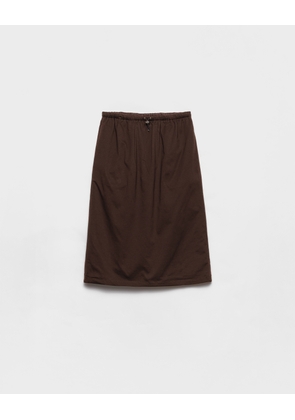 Reversible cotton jersey and Re-Nylon skirt