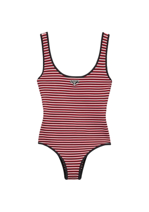 Prada Stripe Triangle Swimsuit