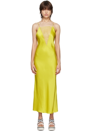 Stella McCartney Yellow Sheer Panel Maxi Dress