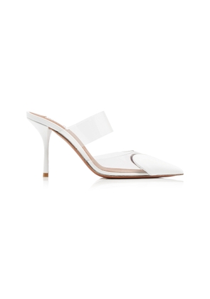 ALAÏA Le Cœur PVC; Leather Mules - Moda Operandi