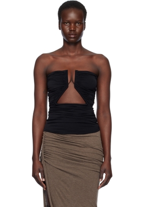 Rick Owens Black Hollywood Jersey Prong Camisole