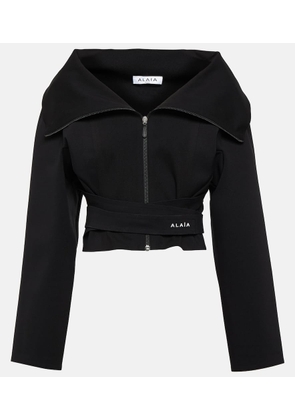 Alaia Cropped jersey jacket
