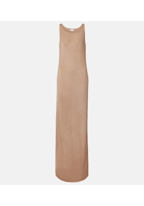 Saint Laurent Ribbed-knit maxi dress