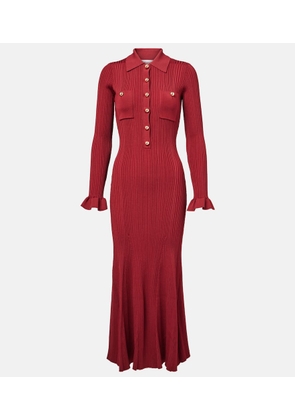 Self-Portrait Ribbed-knit midi dress