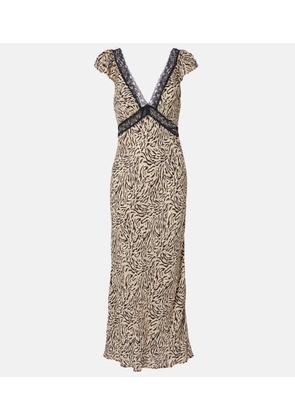 Rixo Iggy embroidered midi dress