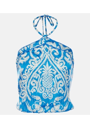 Poupette St Barth Isabelle printed halterneck top