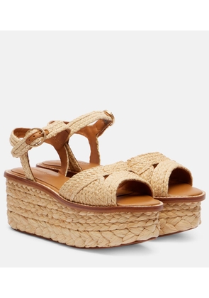 Clergerie Arty raffia platform sandals