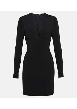 Stella McCartney Mesh-paneled crepe minidress