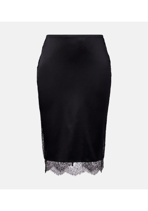 Tom Ford Silk-blend crepe satin pencil skirt