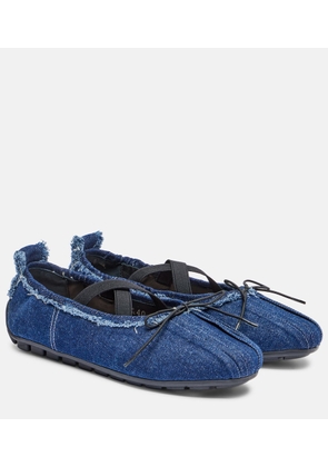 Simone Rocha Ballerina Grip denim ballet flats