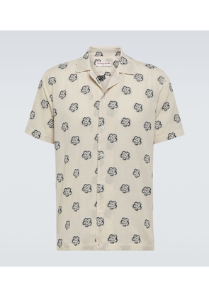 Orlebar Brown Marne cotton-blend jacquard bowling shirt