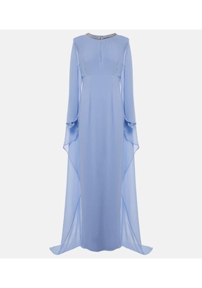 Roland Mouret Embellished silk chiffon gown