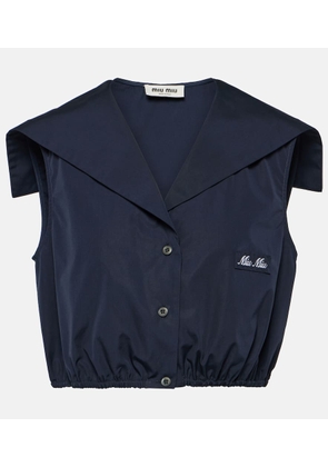 Miu Miu Cropped cotton shirt