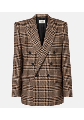 Saint Laurent Double-breasted silk and cashmere blazer